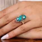 انگشتر فیروزه شجری زنانه کد 20955