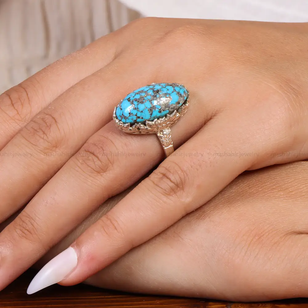 انگشتر فیروزه شجری زنانه کد 20956