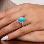 انگشتر فیروزه شجری زنانه کد 20960