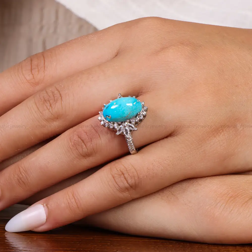 انگشتر فیروزه شجری زنانه کد 20959