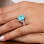 انگشتر فیروزه شجری زنانه کد 20963