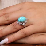 انگشتر فیروزه شجری زنانه کد 20968