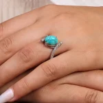 انگشتر فیروزه شجری زنانه کد 20969