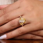 انگشتر سیترین زنانه کد 20980