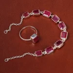 نیم ست یاقوت سرخ زنانه کد 21020