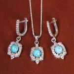 نیم ست فیروزه زنانه کد 21040