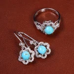 نیم ست فیروزه زنانه کد 21043