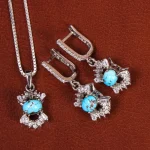 نیم ست فیروزه زنانه کد 21050