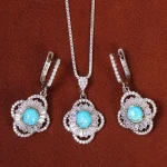 نیم ست فیروزه زنانه کد 21051