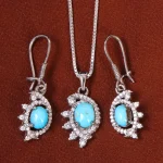 نیم ست فیروزه زنانه کد 21052