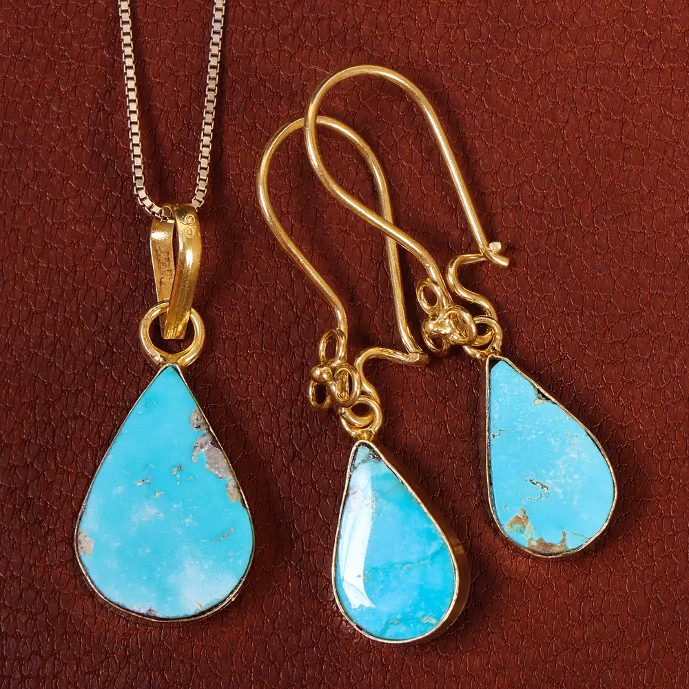 نیم ست فیروزه زنانه کد 21066