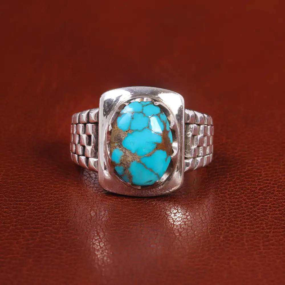 انگشتر فیروزه شجری مردانه کد 21118