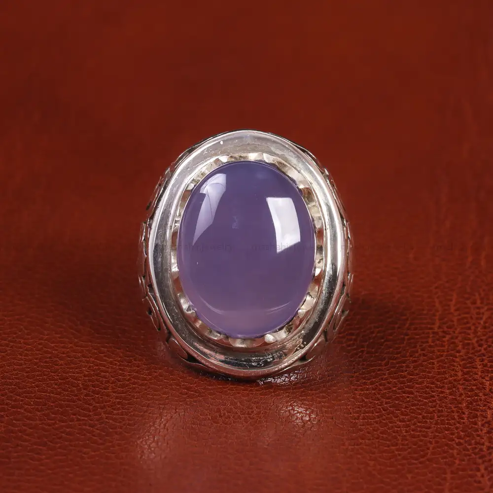 انگشتر عقیق سوسنی مردانه کد 21120