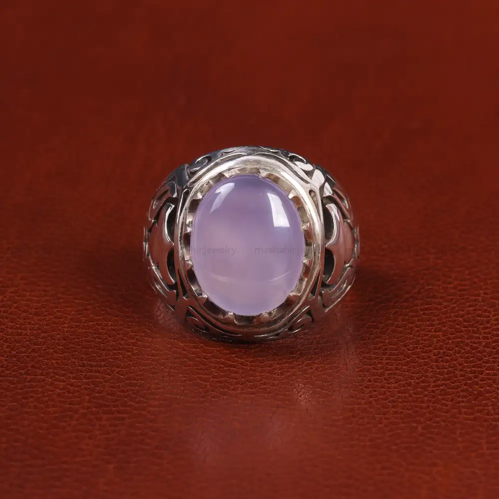 انگشتر عقیق سوسنی مردانه کد 21121