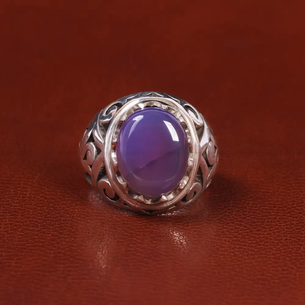 انگشتر عقیق سوسنی مردانه کد 21124