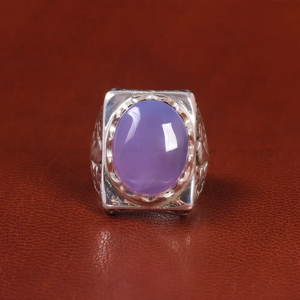 انگشتر عقیق سوسنی مردانه کد 21125