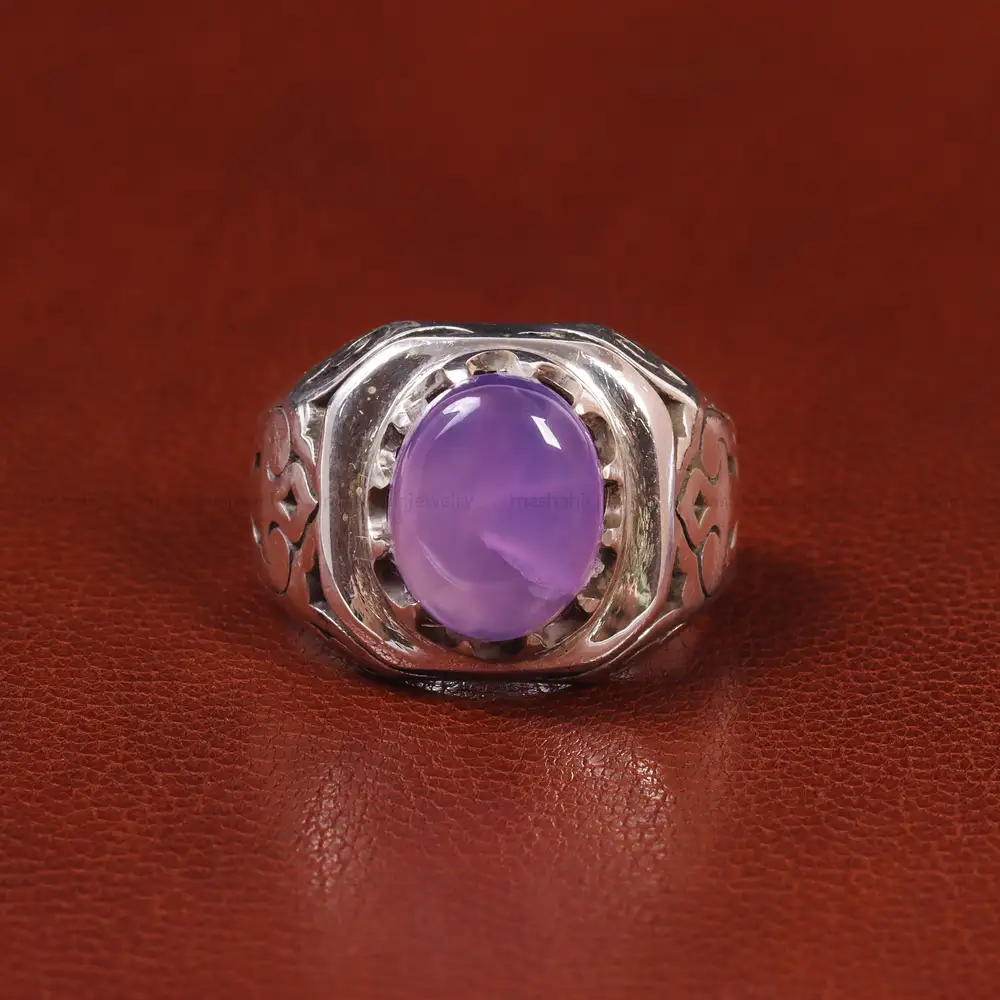 انگشتر عقیق سوسنی مردانه کد 21130