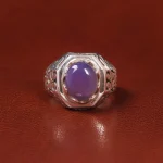 انگشتر عقیق سوسنی مردانه کد 21131