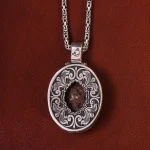 گردنبند فیروزه مردانه کد 21146