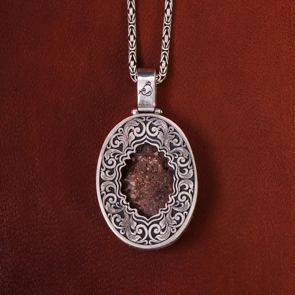 گردنبند فیروزه مردانه کد 21147