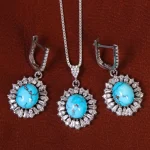 نیم ست فیروزه زنانه کد 21163