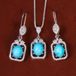 نیم ست فیروزه زنانه کد 21165