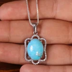 گردنبند فیروزه زنانه کد 21191