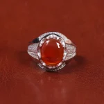 انگشتر عقیق یمن مردانه کد 21197