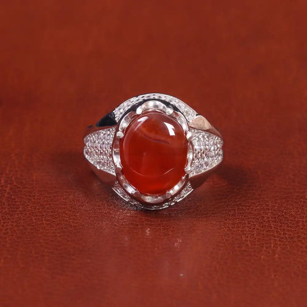 انگشتر عقیق یمن مردانه کد 21200