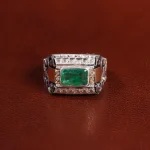 انگشتر زمرد مردانه کد 21224