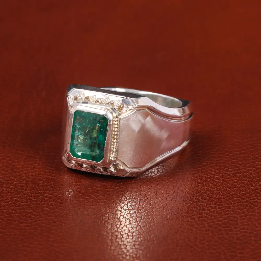 انگشتر زمرد مردانه کد 20719