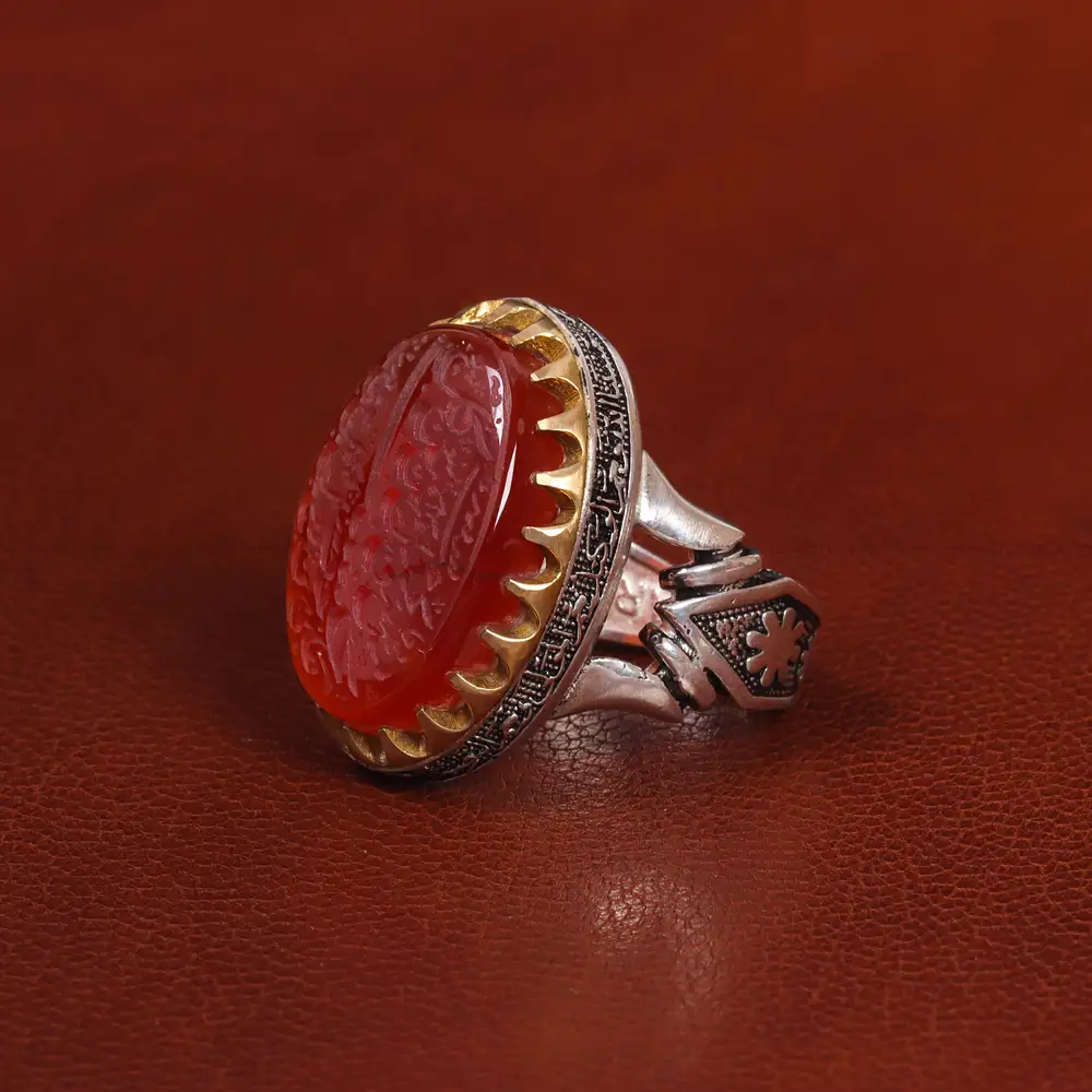 انگشتر عقیق یمن مردانه کد 20855