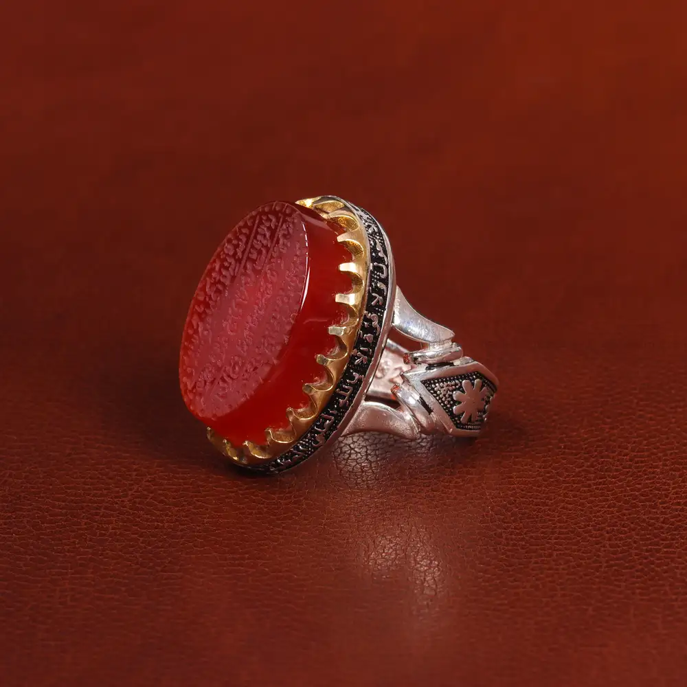 انگشتر عقیق یمن مردانه کد 20857