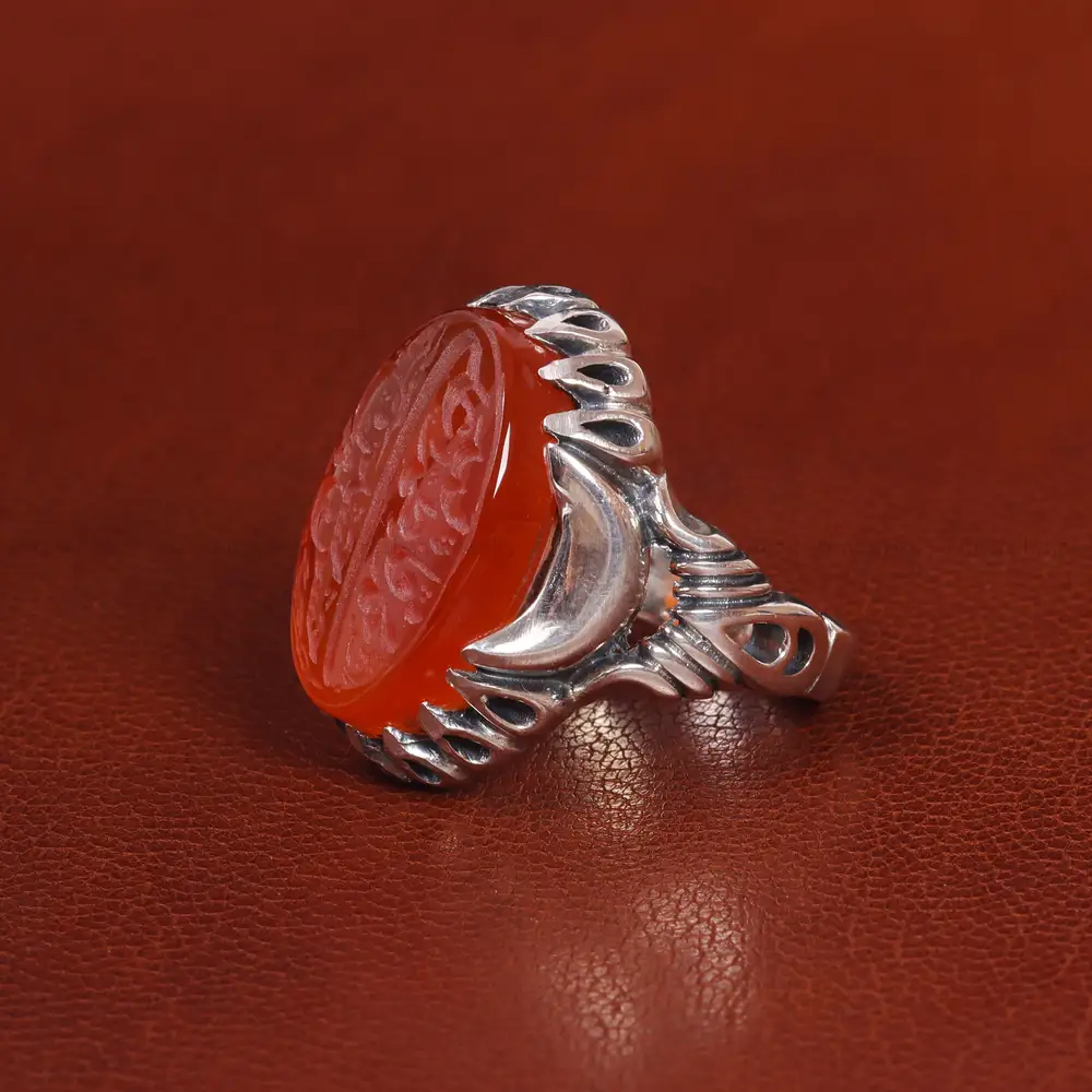 انگشتر عقیق مردانه کد 20864