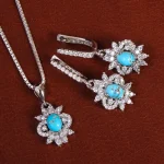 نیم ست فیروزه زنانه کد 21048