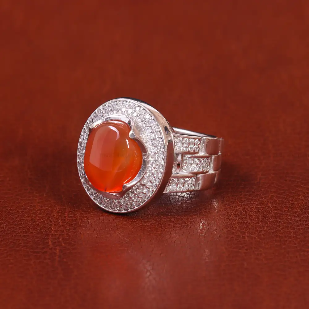 انگشتر عقیق یمن مردانه کد 21198