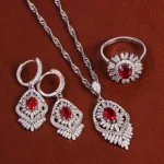 نیم ست یاقوت سرخ زنانه کد 20768