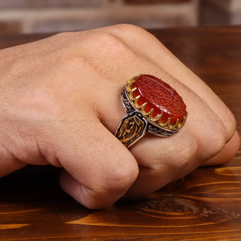 انگشتر عقیق یمن مردانه کد 20853