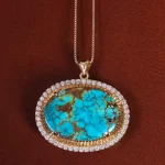 گردنبند فیروزه شجری کد 21234