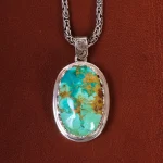 گردنبند فیروزه مردانه کد 21269