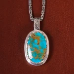 گردنبند فیروزه مردانه کد 21272