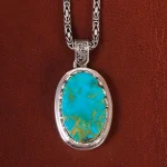 گردنبند فیروزه مردانه کد 21275