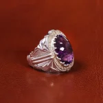 انگشتر آمیتیست مردانه کد 21278