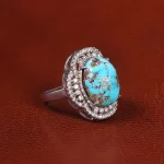 انگشتر فیروزه شجری زنانه کد 21443