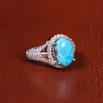 انگشتر فیروزه شجری زنانه کد 21447