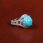 انگشتر فیروزه شجری زنانه کد 21463