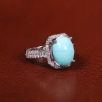 انگشتر فیروزه عجمی زنانه کد 21468