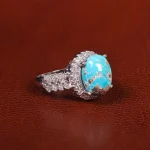 انگشتر فیروزه شجری زنانه کد 21469