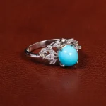 انگشتر فیروزه عجمی زنانه کد 21470