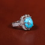 انگشتر فیروزه شجری زنانه کد 21474